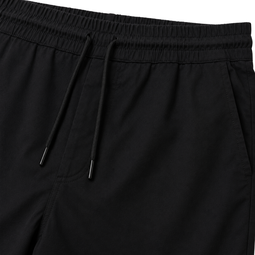 Premium Cotton Drawstring Shorts – Black | Kessy Wounder