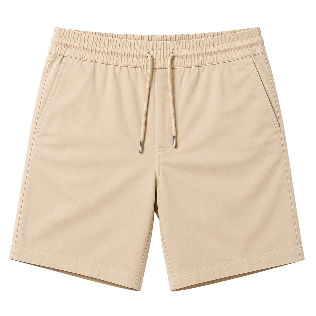 Premium Cotton Drawstring Shorts – Sand Beige | Kessy Wounder
