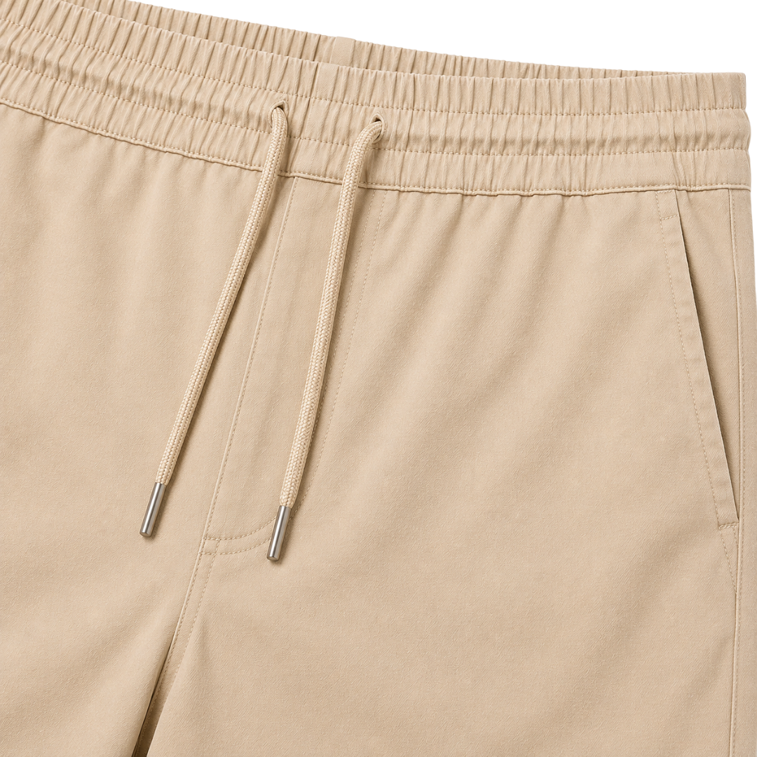 Premium Cotton Drawstring Shorts – Sand Beige | Kessy Wounder
