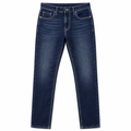 Premium Slim Fit Blue Jeans – White Contrast Stitching | Kessy Wounder