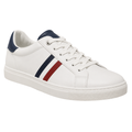 Premium Leather Trainers – White & Navy | Kessy Wounder