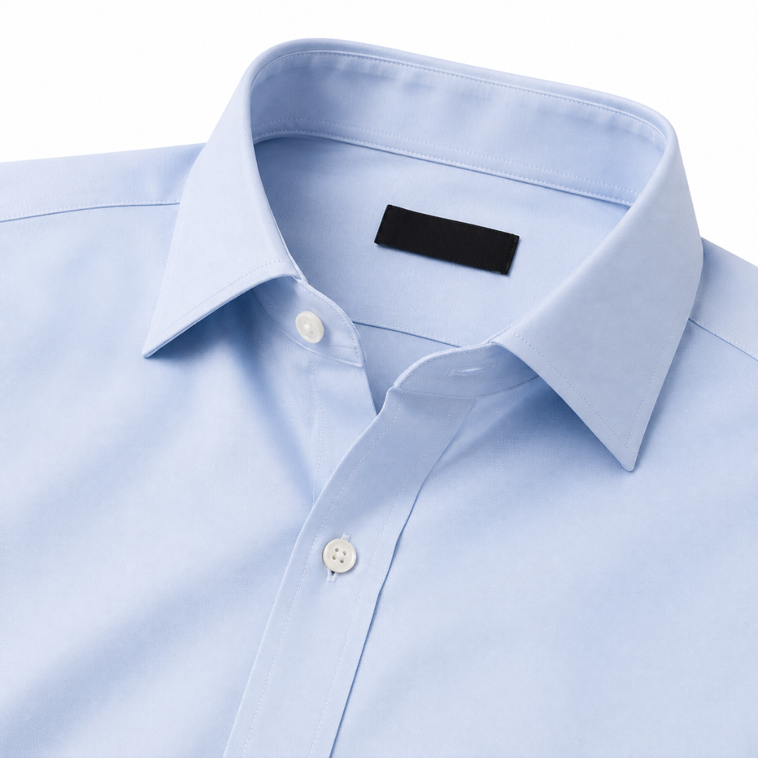Tailored Cotton Dress Shirt – Sky Blue | Kessy Wounder