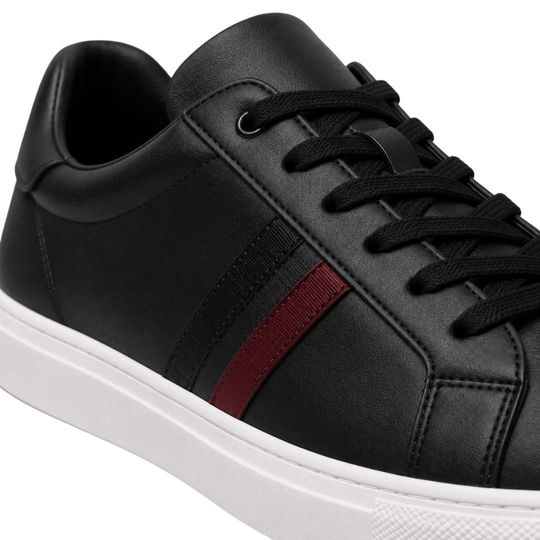 Premium Leather Trainers – Black | Kessy Wounder