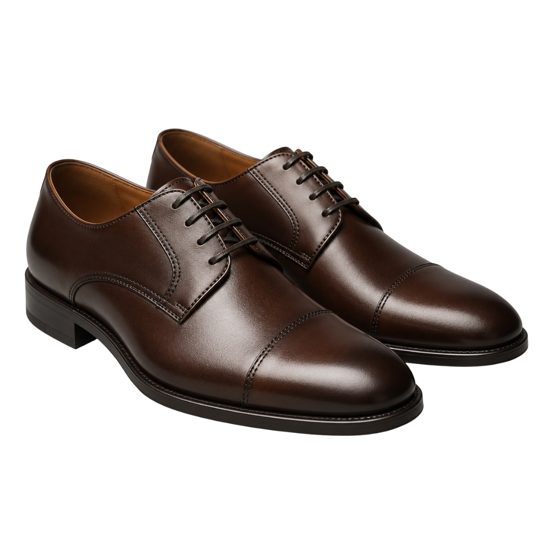 Premium Leather Oxford Shoes – Dark Brown | Kessy Wounder