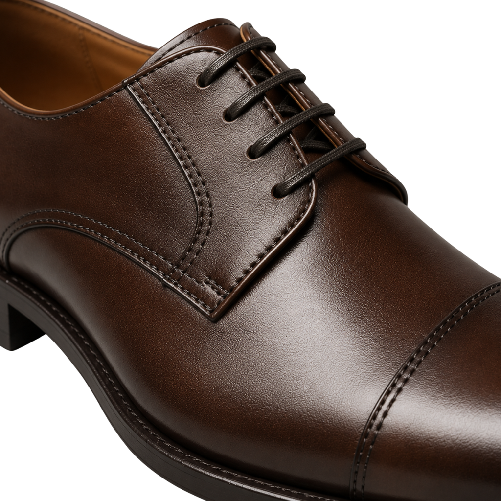 Premium Leather Oxford Shoes – Dark Brown | Kessy Wounder
