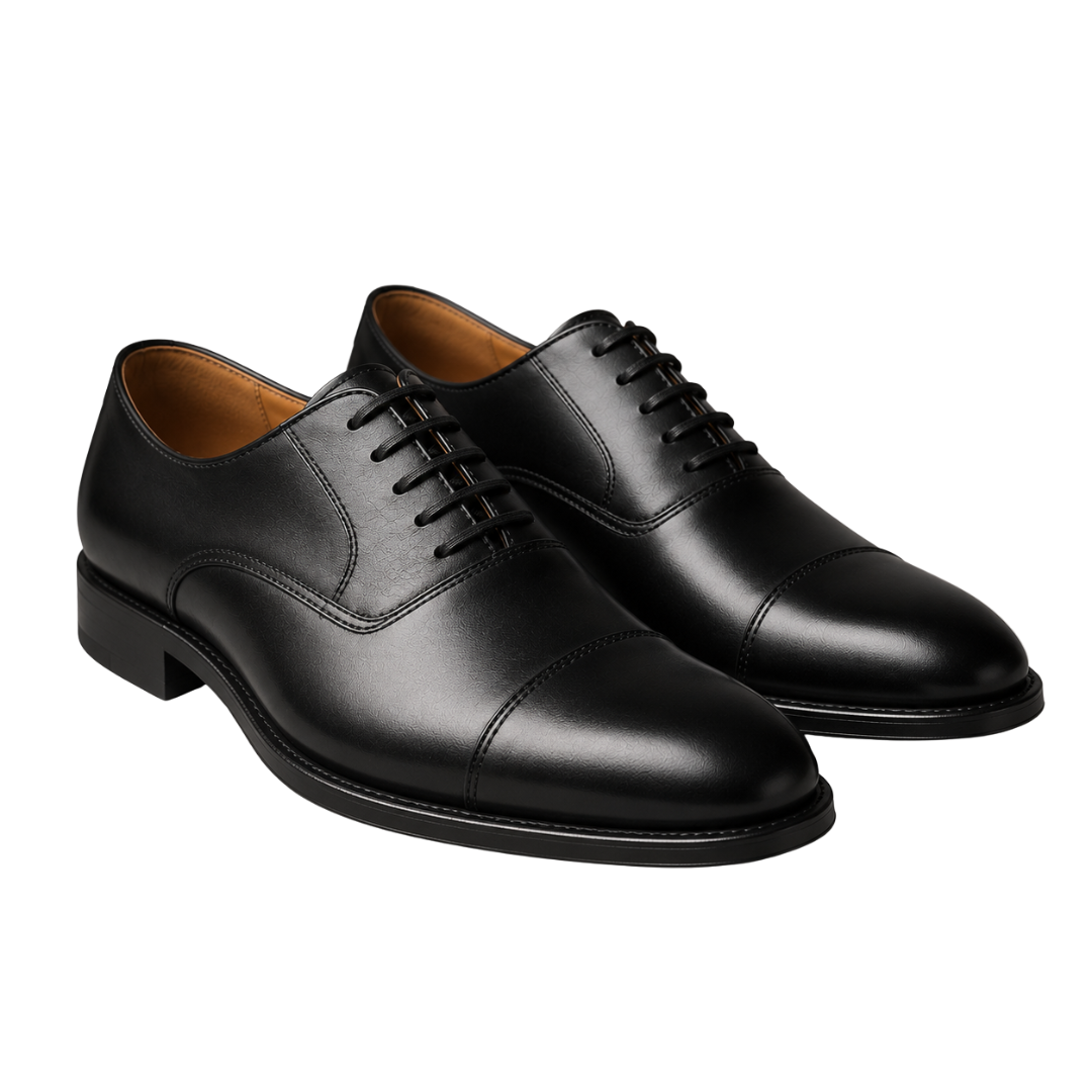 Premium Leather Oxford Shoes – Black | Kessy Wounder