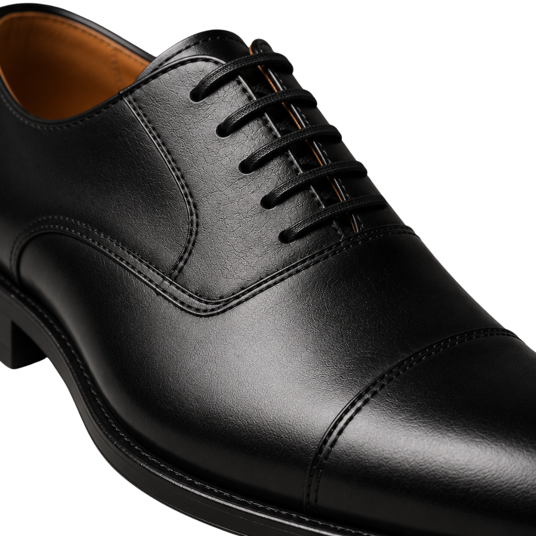 Premium Leather Oxford Shoes – Black | Kessy Wounder
