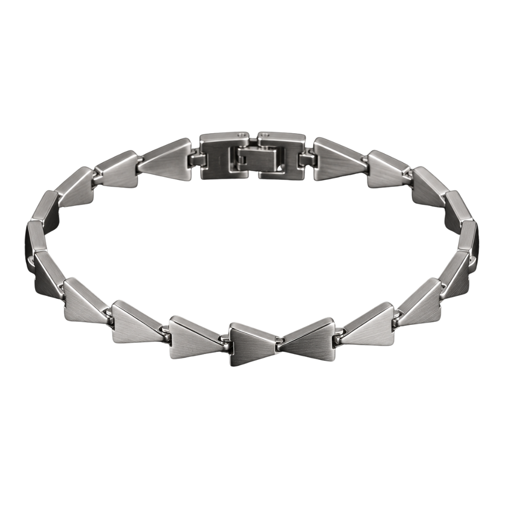 Premium Tri-Link Stainless Steel Bracelet – Silver | Kessy Wounder