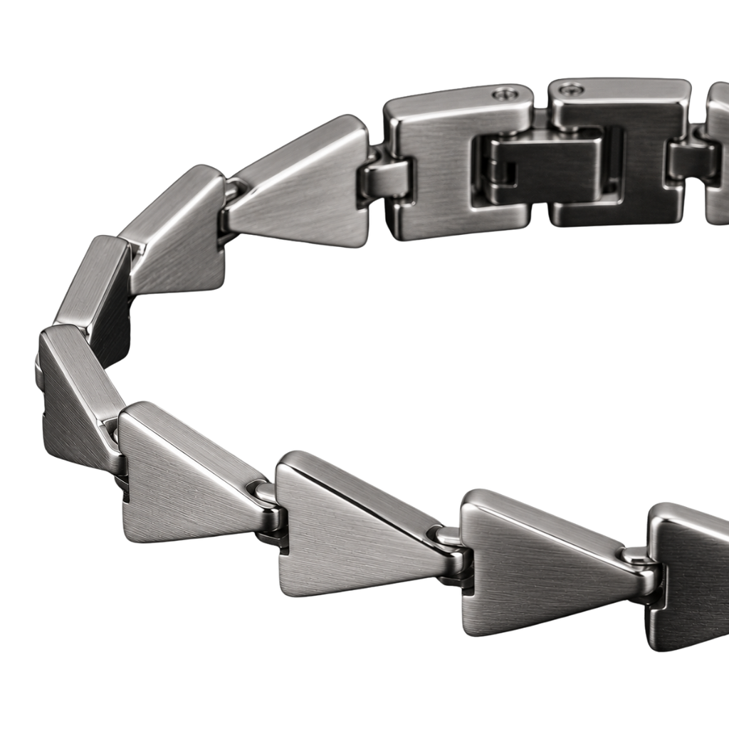 Premium Tri-Link Stainless Steel Bracelet – Silver | Kessy Wounder