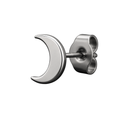 Premium Stainless Steel Crescent Moon Stud Earring – Silver | Kessy Wounder