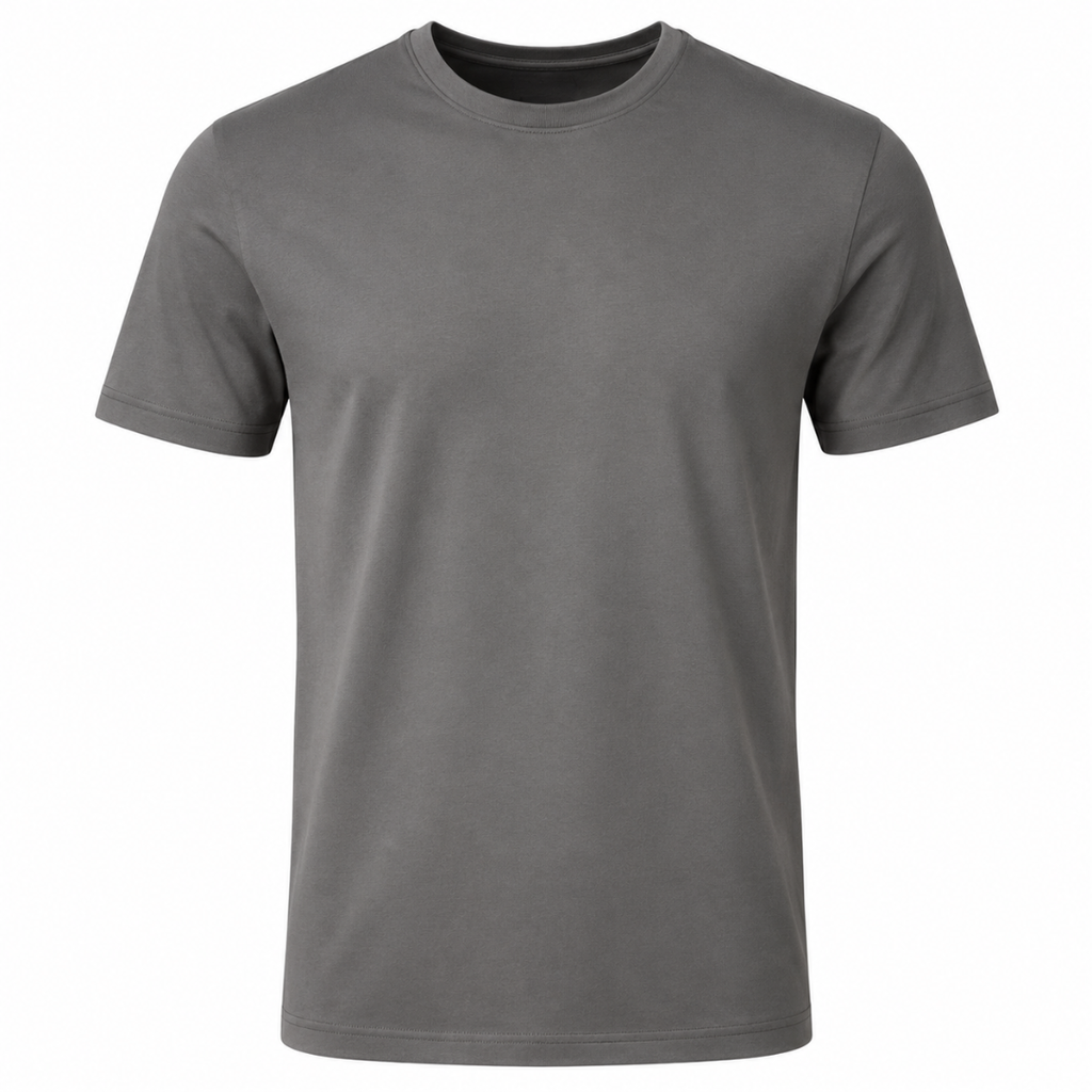 Premium Cotton Crew Neck T-Shirt – Charcoal Grey | Kessy Wounder