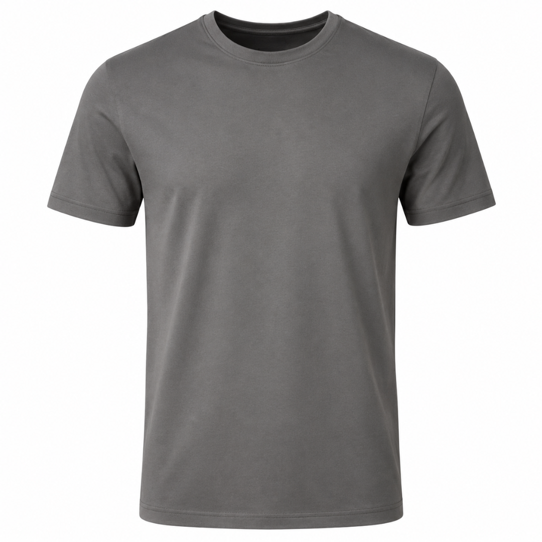Premium Cotton Crew Neck T-Shirt – Charcoal Grey | Kessy Wounder