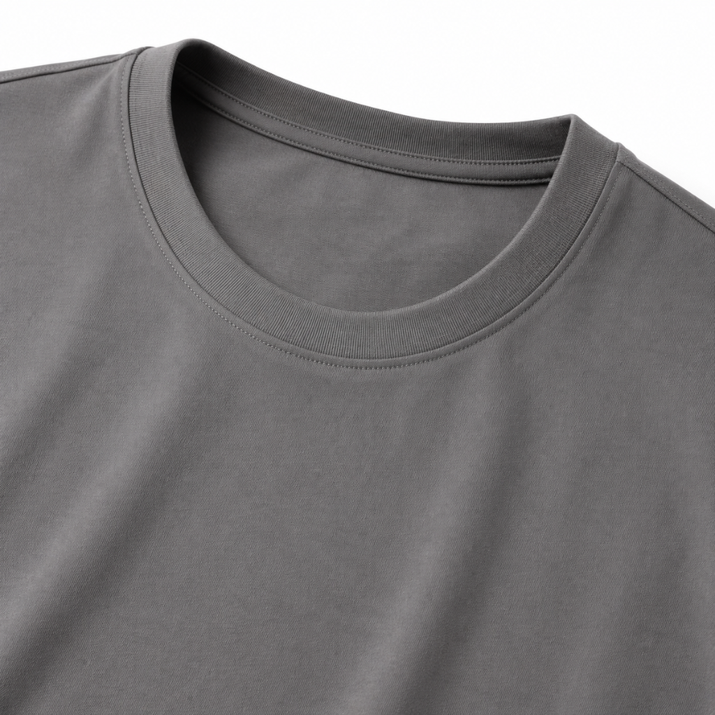 Premium Cotton Crew Neck T-Shirt – Charcoal Grey | Kessy Wounder