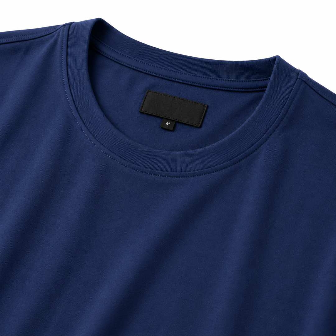 Premium Cotton Crew Neck T-Shirt – Navy Blue | Kessy Wounder